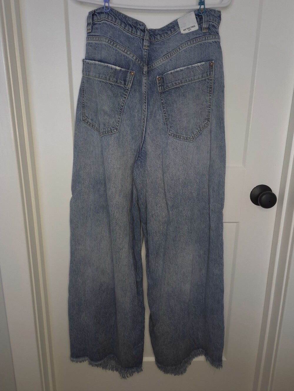 We The Free Light Blue Wide-Leg High-Rise Slouchy Jeans. Size 30. #SW - Picture 7 of 12